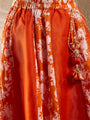 Girls Printed Ready To Wear Lehenga Blouse With Dupatta (L-ORANGEFLORAL)