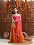 Pspeaches Girls Embellished Sequinned Ready to Wear Lehenga & Blouse With Dupatta (L-ORANGEGOTALACE)
