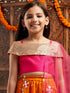 Pspeaches Girls Embellished Sequinned Ready to Wear Lehenga & Blouse With Dupatta (L-ORANGEGOTALACE)