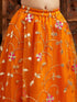 Pspeaches Girls Embellished Sequinned Ready to Wear Lehenga & Blouse With Dupatta (L-ORANGEGOTALACE)