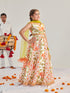 Girls Printed Ready To Wear Lehenga & Blouse With Dupatta (L-ORANGERUBBERPRINT)