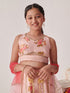 Girls Printed Ready To Wear Lehenga Blouse With Dupatta (L-PEACHDUPIONGOTA)