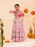 Girls Printed Ready to Wear Lehenga Choli (L-PEACHROSE)