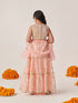 Girls Printed Ready To Wear Lehenga Blouse With Dupatta (L-PEACHSHIMMARI)