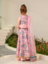 Girls Printed Ready to Wear Lehenga & Blouse With Dupatta (L-PINKBLUEJAAL)