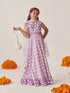 Girls Printed Ready To Wear Lehenga & Blouse With Dupatta (L-PURPLEDOBBY)