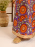 Girls Floral Printed Ready to Wear Lehenga Choli With Over Coat (L-PURPLEORANGEFLOWER)