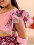 Girls Printed Ready to Wear Lehenga & Blouse With Dupatta (L-PURPLEPINKFLOWER)