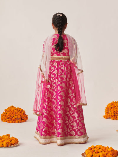 Girls Printed Ready To Wear Lehenga Blouse With Dupatta (L-RANIBROCADE)