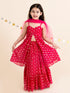 Girls Magenta & Gold-Toned Embellished Sequinned Ready to Wear Lehenga Choli (L-Raniseq)