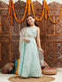 Pspeaches Girls Embroidered Ready to Wear Lehenga With Blouse & Dupatta (L-SEQUENCEBLUE)