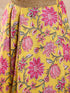 Pspeaches Girls Cotton Sleeveless Round Neck Gota Pati Embellished Lehenga Choli Set with Dupatta for Girls (L-YELLOWALLOVERPRINT)