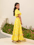 Girls Printed Ready to Wear Lehenga Choli (L-YELLOWOFFWHITE)