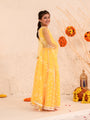 Girls Embroidered Thread Work Net Ready to Wear Lehenga & Blouse With Dupatta (L-YELLOWWTBOOTI)