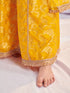 Girls Printed Ready To Wear Lehenga & Blouse With Dupatta (L-YELLOWZARIBROCADE)