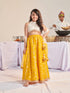 Girls Printed Ready To Wear Lehenga & Blouse With Dupatta (L-YELLOWZARIBROCADE)