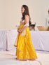 Girls Printed Ready To Wear Lehenga & Blouse With Dupatta (L-YELLOWZARIBROCADE)
