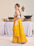 Girls Printed Ready To Wear Lehenga & Blouse With Dupatta (L-YELLOWZARIBROCADE)
