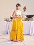Girls Printed Ready To Wear Lehenga & Blouse With Dupatta (L-YELLOWZARIBROCADE)