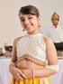 Girls Printed Ready To Wear Lehenga & Blouse With Dupatta (L-YELLOWZARIBROCADE)