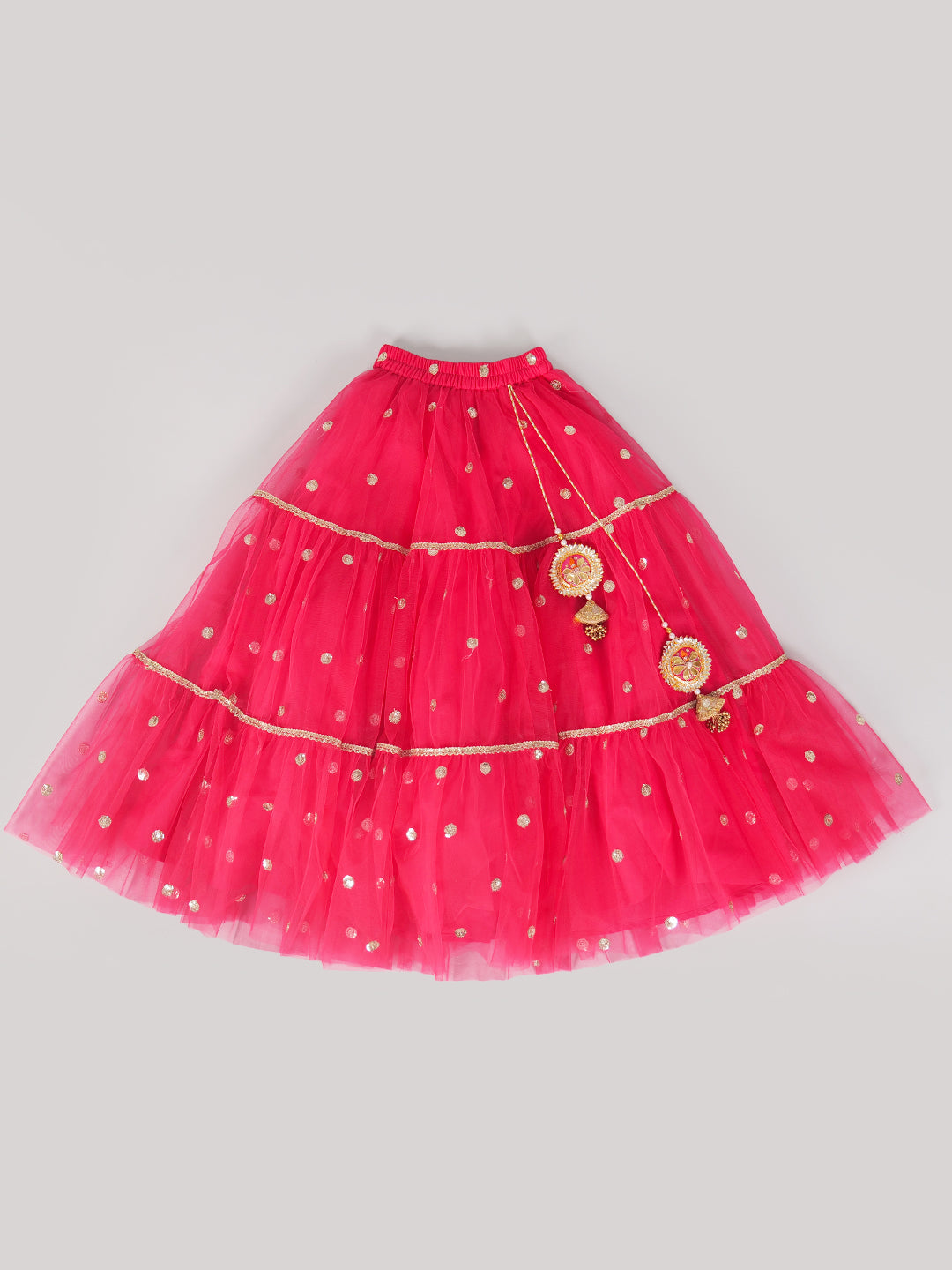 Pspeaches 3-Piece Coral Emb Lehenga, Choli And Dupatta (L25006904)