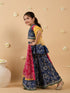2-Piece Navy & Magenta Lehenga And Choli (L25009808)