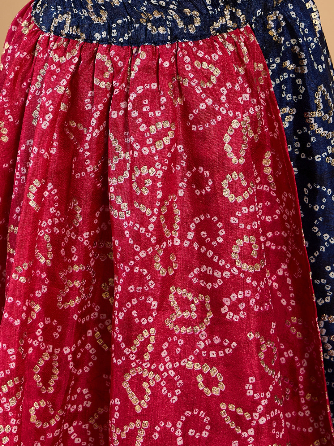 2-Piece Navy & Magenta Lehenga And Choli (L25009808)