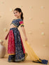 2-Piece Navy & Magenta Lehenga And Choli (L25009808)