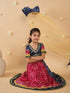 2-Piece Navy & Magenta Lehenga And Choli (L25009808)