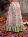 Pspeaches 3-Piece Olive Green Cotton Lehenga, Choli And Dupatta (L25010009)