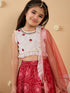 Magenta & White 3-Piece Lehenga And Choli Set (L25010510)