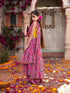 Pspeaches 2-Piece Yellow & Magenta Chiffon Lehenga And Dupion Choli with Belt (L25010914)