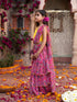 Pspeaches 2-Piece Yellow & Magenta Chiffon Lehenga And Dupion Choli with Belt (L25010914)