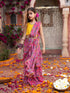 Pspeaches 2-Piece Yellow & Magenta Chiffon Lehenga And Dupion Choli with Belt (L25010914)