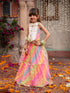 Pspeaches 3-Piece Multicolor Georgette Lehenga, Choli And Dupatta (L25011817)