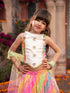 Pspeaches 3-Piece Multicolor Georgette Lehenga, Choli And Dupatta (L25011817)