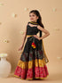 3-Piece Black Cotton Slik Lehenga, Choli And Dupatta (L25012118)