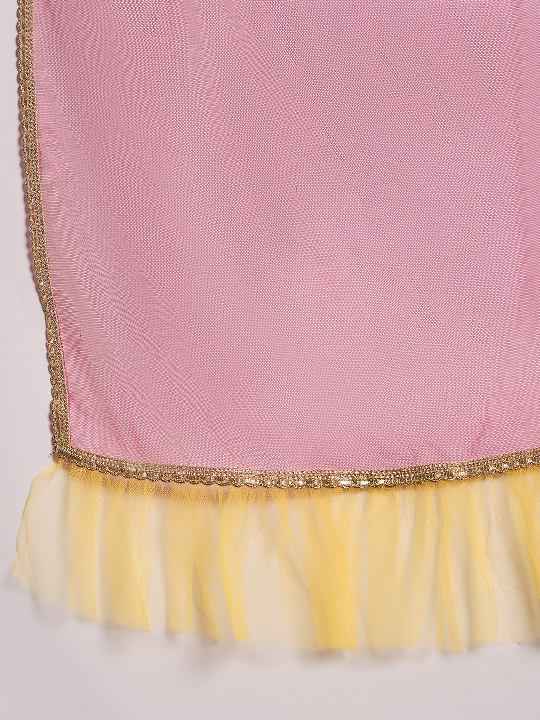 3-Piece Yellow & Magenta Embroidery Lehenga, Choli And Dupatta (L25013125)