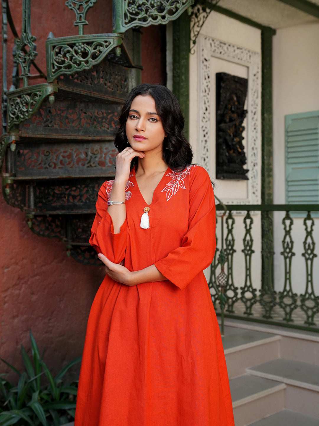 Contemporary Embroidered Flex Kurta Set