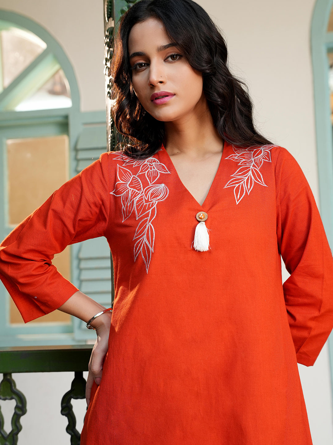 Contemporary Embroidered Flex Kurta Set