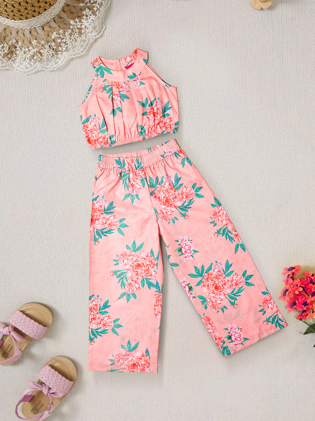2-Piece Peach Rayon Co-Ord Set (S25002202)