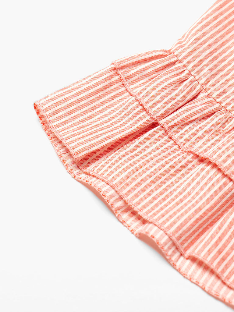 Pspeaches 2-Piece Peach Color Cotton Top & Shorts Set (S25005204)