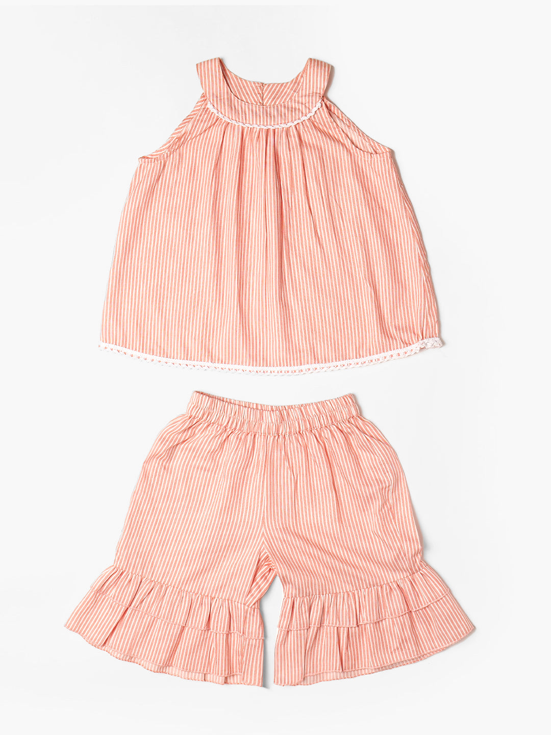 Pspeaches 2-Piece Peach Color Cotton Top & Shorts Set (S25005204)