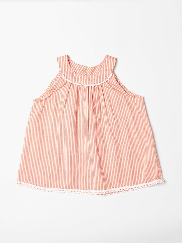 Pspeaches 2-Piece Peach Color Cotton Top & Shorts Set (S25005204)