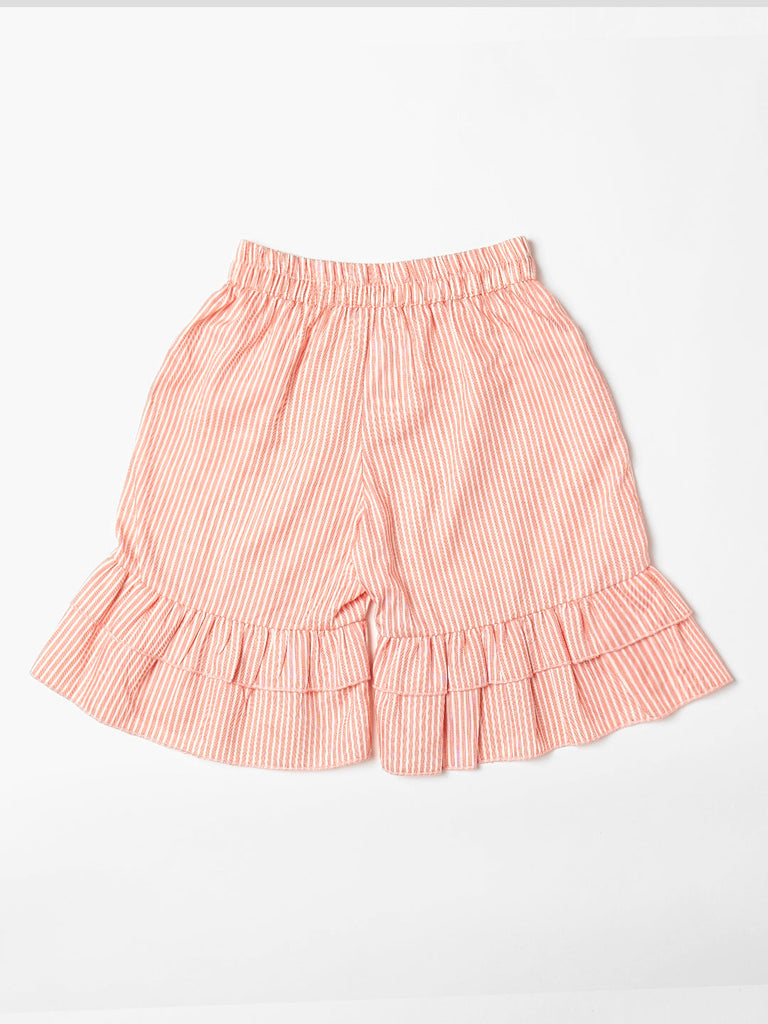 Pspeaches 2-Piece Peach Color Cotton Top & Shorts Set (S25005204)
