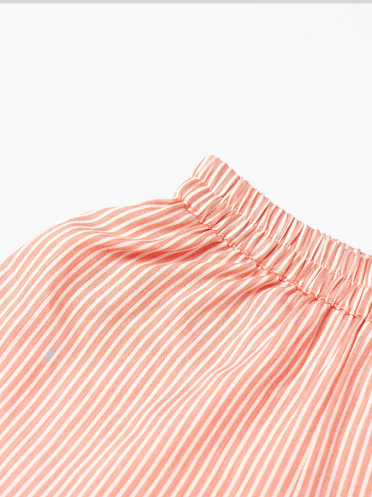 Pspeaches 2-Piece Peach Color Cotton Top & Shorts Set (S25005204)