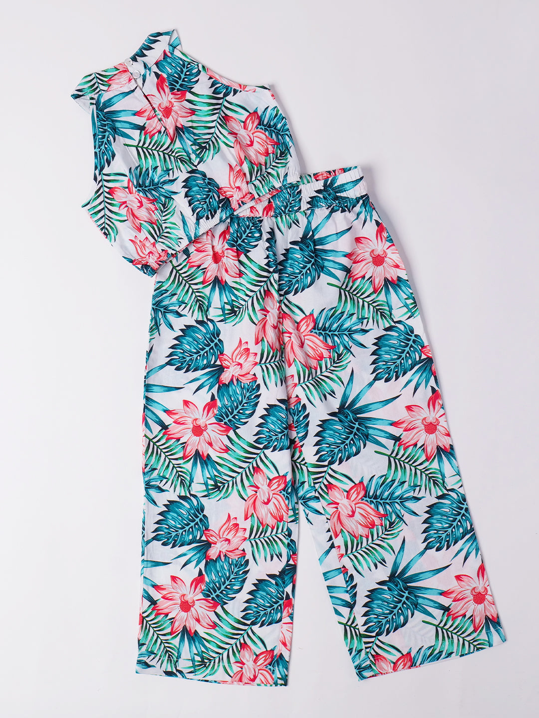 2-Piece White Rayon Co-Ord Set (S25008305)