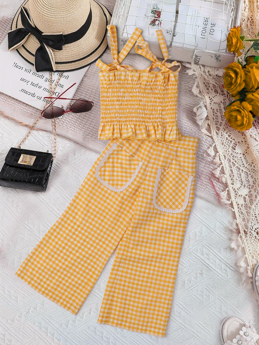 2-Piece Mustard Cotton Co-Ord Set (S25008707)