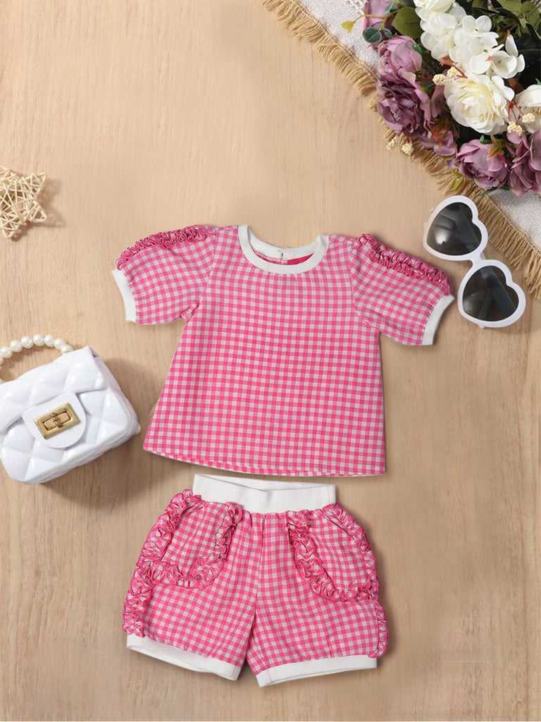 2-Piece Pink Cotton Co-Ord Set (S25009009)