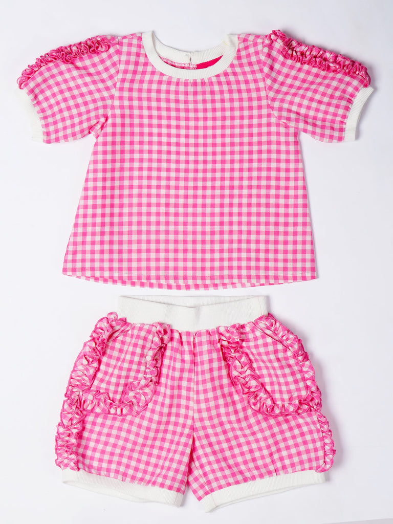 2-Piece Pink Cotton Co-Ord Set (S25009009)